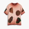 Kurzärmeliges Patchwork-T-Shirt Kurzärmeliges Patchwork-T-Shirt