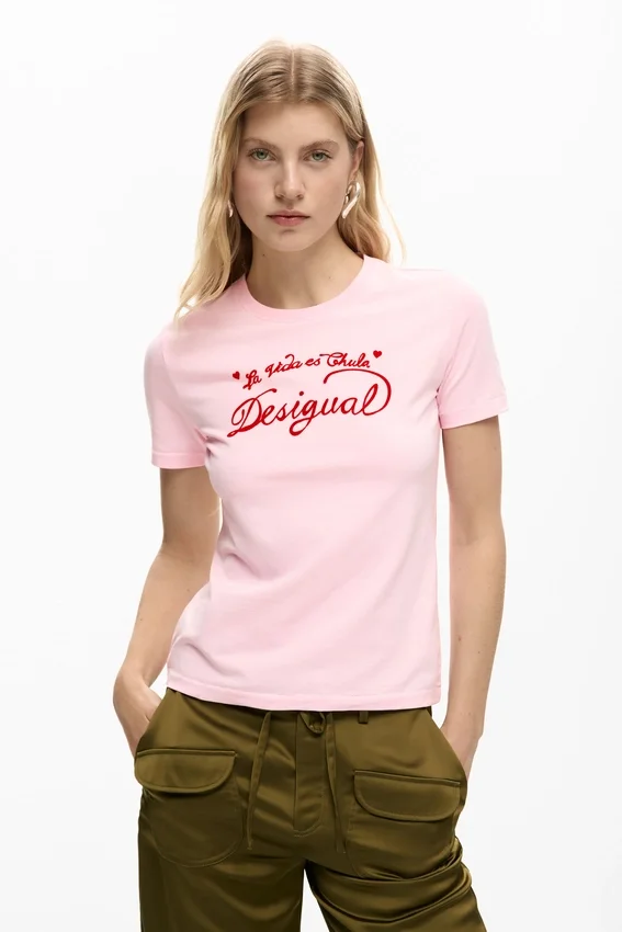 Kurzärmeliges Strick-T-Shirt Kurzärmeliges Strick-T-Shirt