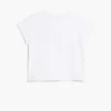 Kurzärmeliges T-Shirt mit gestickten Blumen Kurzärmeliges T-Shirt mit gestickten Blumen