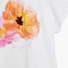 Kurzärmeliges T-Shirt mit gestickten Blumen Kurzärmeliges T-Shirt mit gestickten Blumen