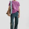 Kurzärmeliges T-Shirt mit Schriftzug Kurzärmeliges T-Shirt mit Schriftzug