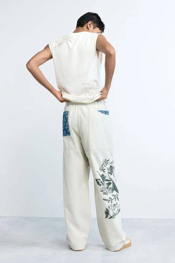 Lange Hose mit Blumenmuster Lange Hose mit Blumenmuster