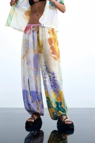 Lange Hose mit Blumenprint Lange Hose mit Blumenprint
