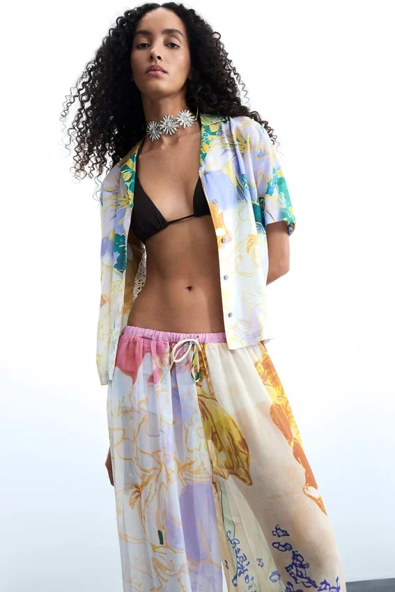 Lange Hose mit Blumenprint Lange Hose mit Blumenprint
