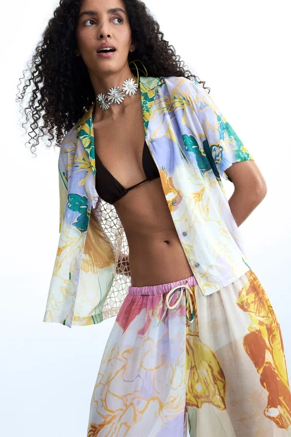 Lange Hose mit Blumenprint Lange Hose mit Blumenprint