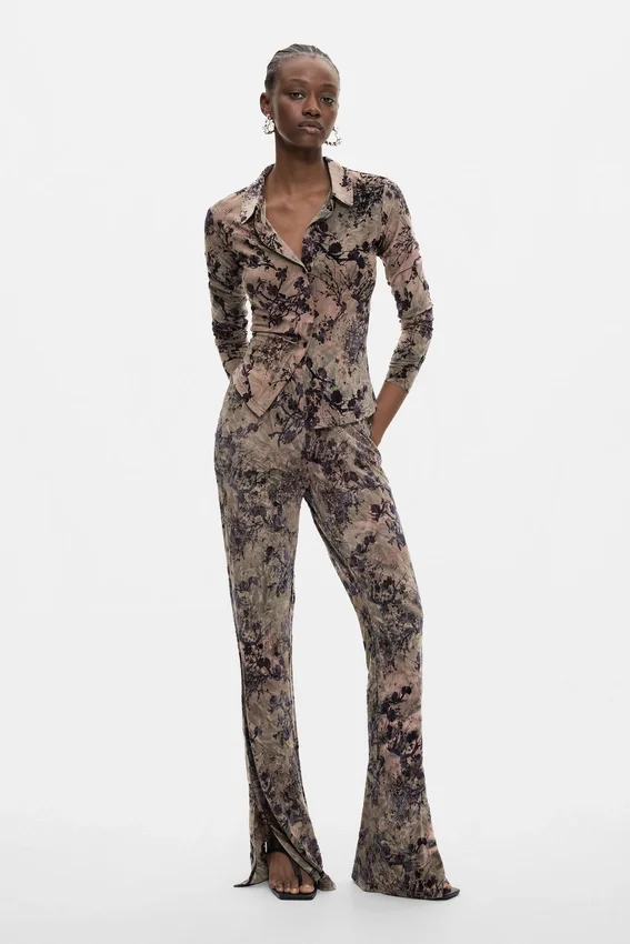 Lange Hose mit Flockdruck Lange Hose mit Flockdruck