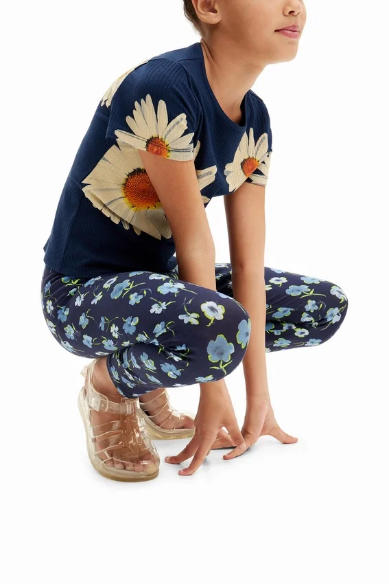 Lange Leggings mit Blumenmuster Lange Leggings mit Blumenmuster
