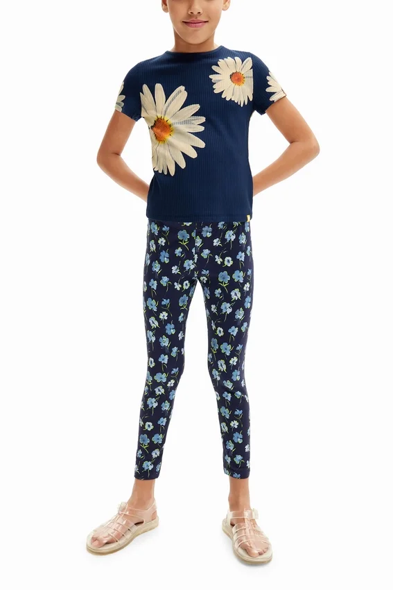 Lange Leggings mit Blumenmuster Lange Leggings mit Blumenmuster