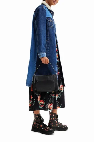Lange, wattierte Jeansjacke Lange, wattierte Jeansjacke