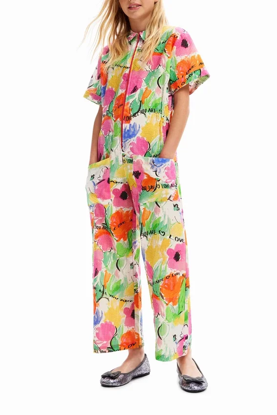 Langer Jumpsuit mit Blumenmuster Langer Jumpsuit mit Blumenmuster