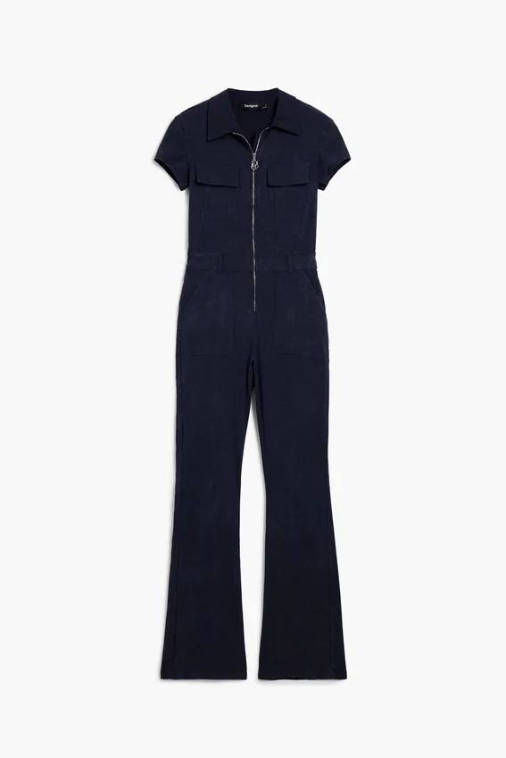 Langer Jumpsuit mit Reißverschluss Langer Jumpsuit mit Reißverschluss
