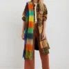 Langer Tartan-Mäntel Langer Tartan-Mäntel