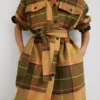 Langer Tartan-Mäntel Langer Tartan-Mäntel