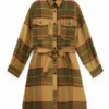 Langer Tartan-Mäntel Langer Tartan-Mäntel