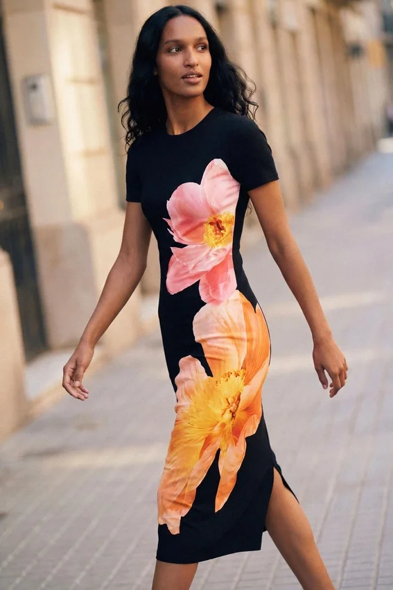 Langes Blumenkleid Langes Blumenkleid
