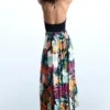 Langes Kleid mit tropischem Print Langes Kleid mit tropischem Print