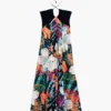 Langes Kleid mit tropischem Print Langes Kleid mit tropischem Print