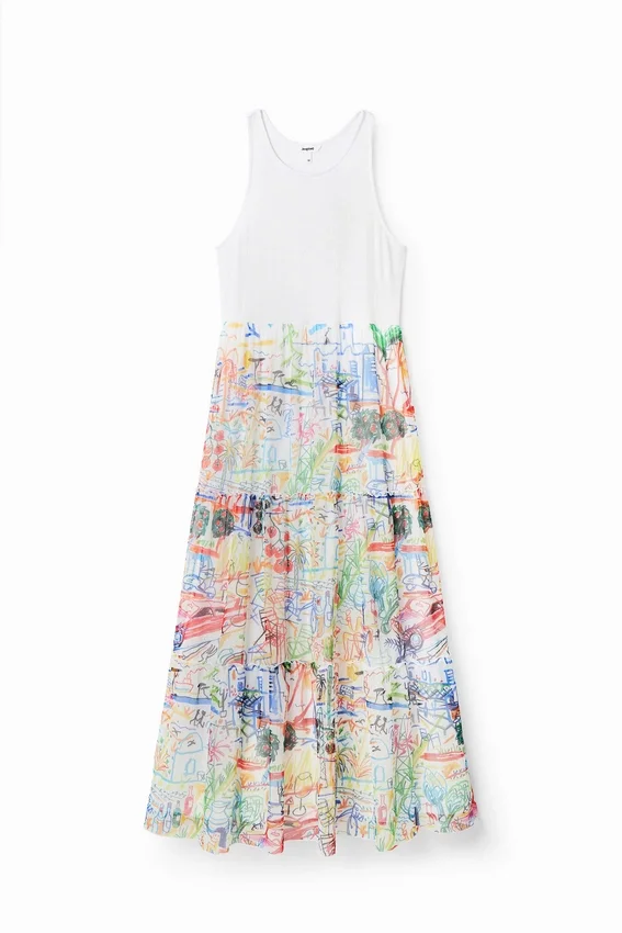 Langes Kombikleid aus Tüll Langes Kombikleid aus Tüll