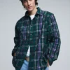 Langärmliges Overshirt mit Karomuster Langärmliges Overshirt mit Karomuster