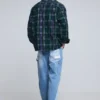 Langärmliges Overshirt mit Karomuster Langärmliges Overshirt mit Karomuster