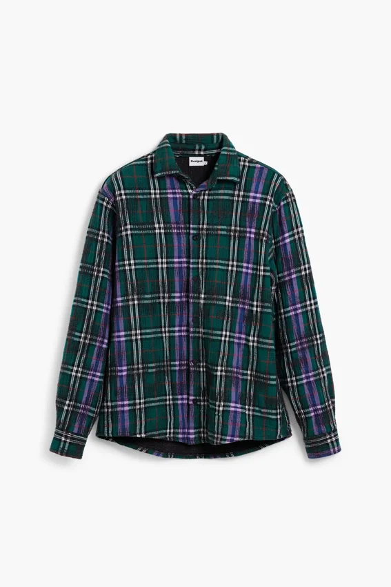 Langärmliges Overshirt mit Karomuster Langärmliges Overshirt mit Karomuster