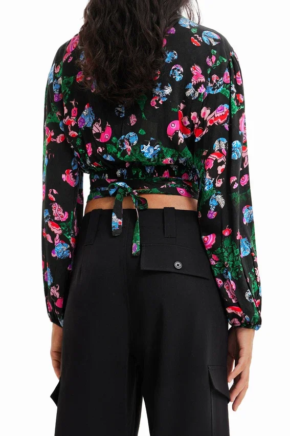 M. Christian Lacroix Kurze Bluse mit Blumenmuster M. Christian Lacroix Kurze Bluse mit Blumenmuster