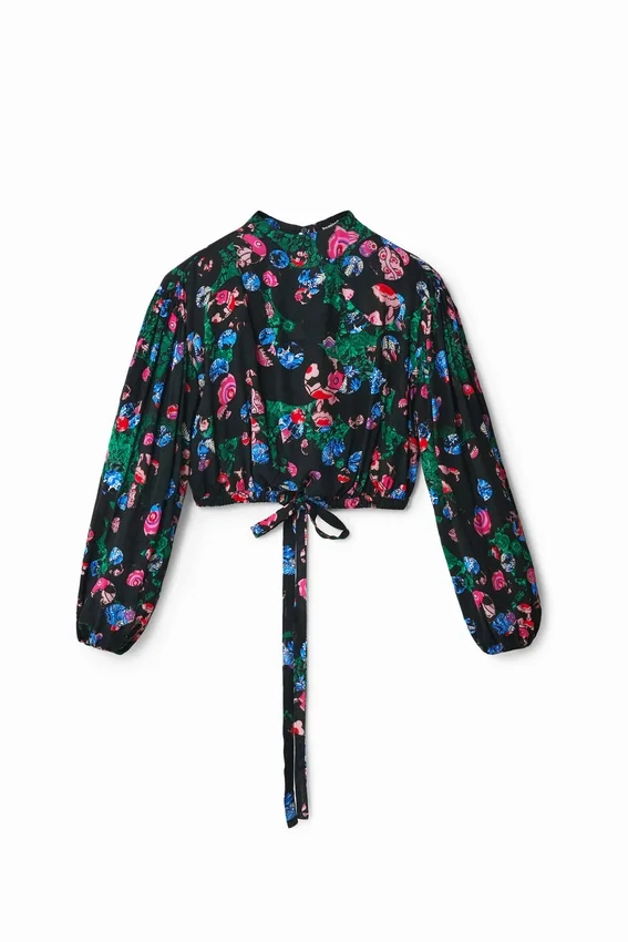 M. Christian Lacroix Kurze Bluse mit Blumenmuster M. Christian Lacroix Kurze Bluse mit Blumenmuster
