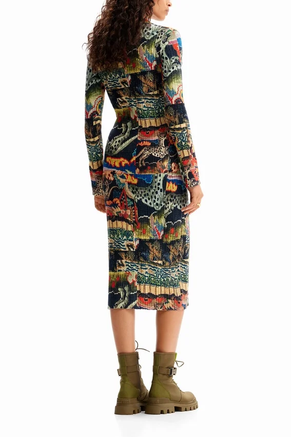 M. Christian Lacroix Midi-Kleid mit Tapisserie-Print M. Christian Lacroix Midi-Kleid mit Tapisserie-Print