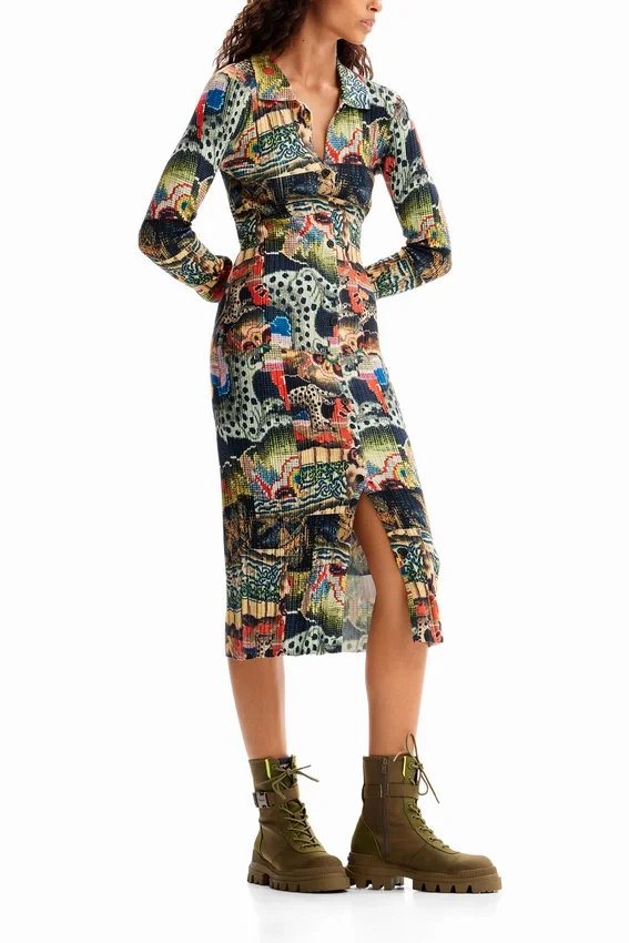 M. Christian Lacroix Midi-Kleid mit Tapisserie-Print M. Christian Lacroix Midi-Kleid mit Tapisserie-Print