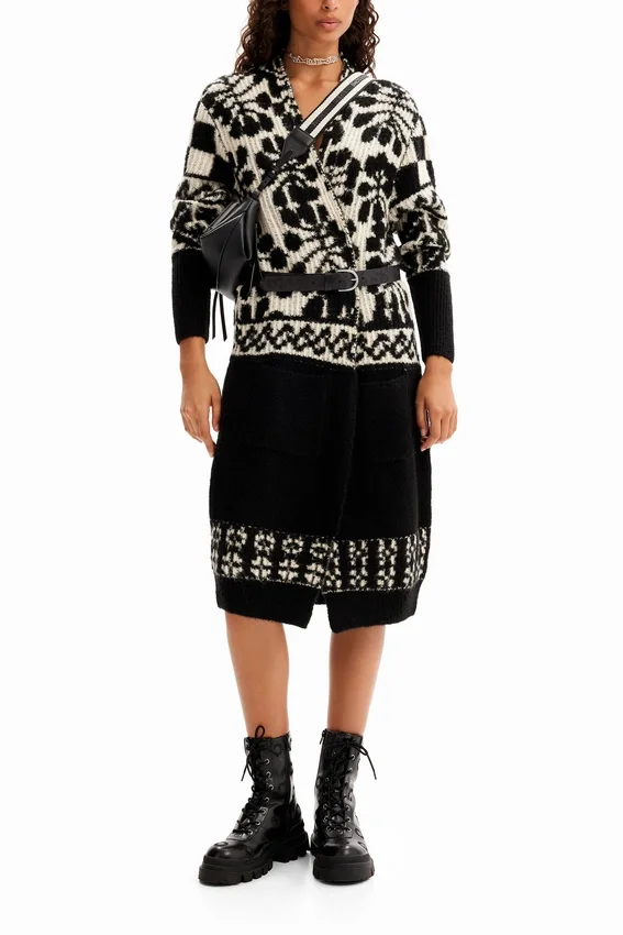 M. Christian Lacroix Oversize-Langstrickjacke M. Christian Lacroix Oversize-Langstrickjacke