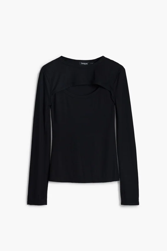 Maitrepierre T-Shirt mit Cut-out-Ausschnitt Maitrepierre T-Shirt mit Cut-out-Ausschnitt