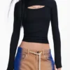 Maitrepierre T-Shirt mit Cut-out-Ausschnitt Maitrepierre T-Shirt mit Cut-out-Ausschnitt