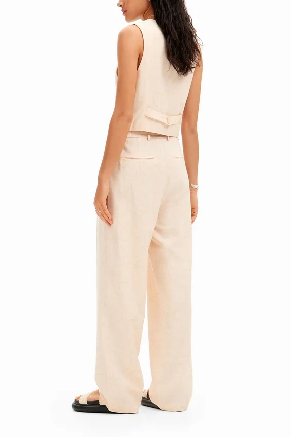 Maßgeschneiderte Hose mit Blumenmuster Maßgeschneiderte Hose mit Blumenmuster