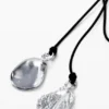 Mehrfach verstellbarer Anhänger mit versilberter Lederkette Zalio Mehrfach verstellbarer Anhänger mit versilberter Lederkette Zalio