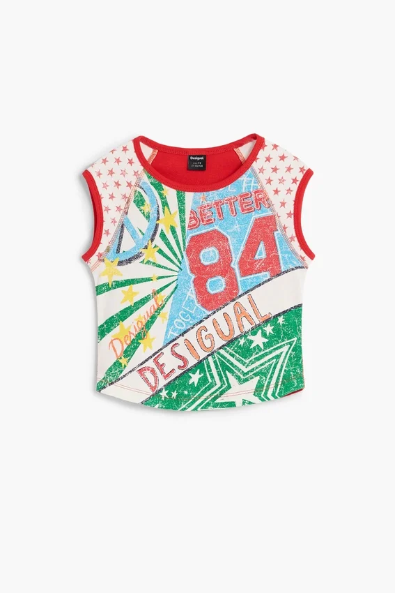 Mehrfarbig bedrucktes T-Shirt Mehrfarbig bedrucktes T-Shirt