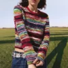 Mehrfarbiger melierter Pullover