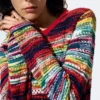 Mehrfarbiger melierter Pullover
