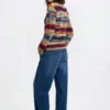 Mehrfarbiger melierter Pullover