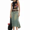Mesh-T-Shirt mit Blumen Mesh-T-Shirt mit Blumen