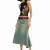 Mesh-T-Shirt mit Blumen Mesh-T-Shirt mit Blumen