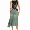 Mesh-T-Shirt mit Blumen Mesh-T-Shirt mit Blumen