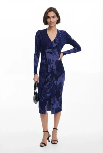 Midi-Kleid mit Blumenmuster