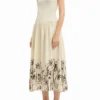 Midi-Kleid mit Blumenmuster und ausgestelltem Schnitt Midi-Kleid mit Blumenmuster und ausgestelltem Schnitt