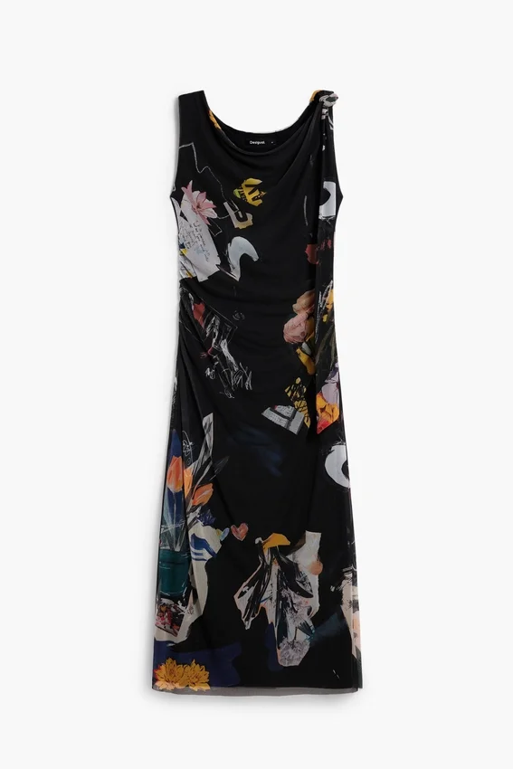 Midi-Kleid mit Collage-Print Midi-Kleid mit Collage-Print