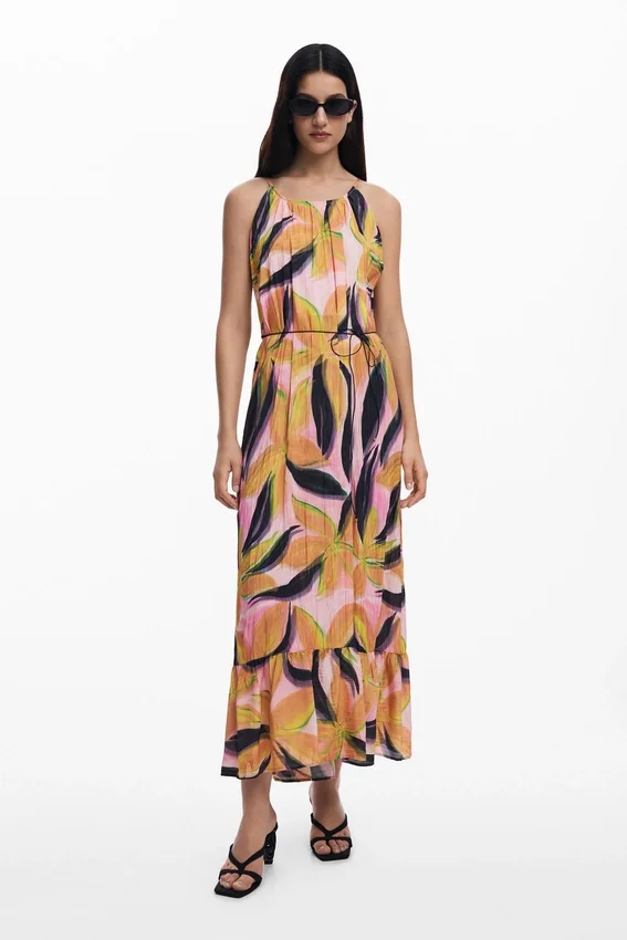 Midi-Kleid mit Crinkle-Effekt Midi-Kleid mit Crinkle-Effekt