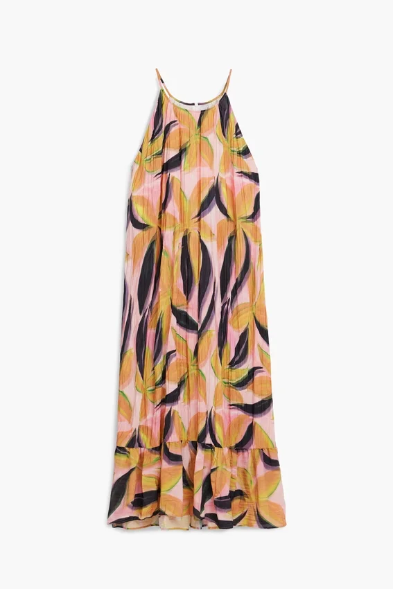 Midi-Kleid mit Crinkle-Effekt Midi-Kleid mit Crinkle-Effekt