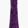Midi-Kleid mit Flockdruck