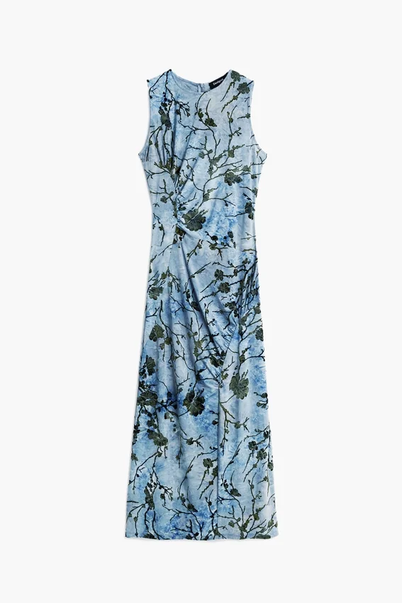 Midi-Kleid mit Flockdruck Midi-Kleid mit Flockdruck