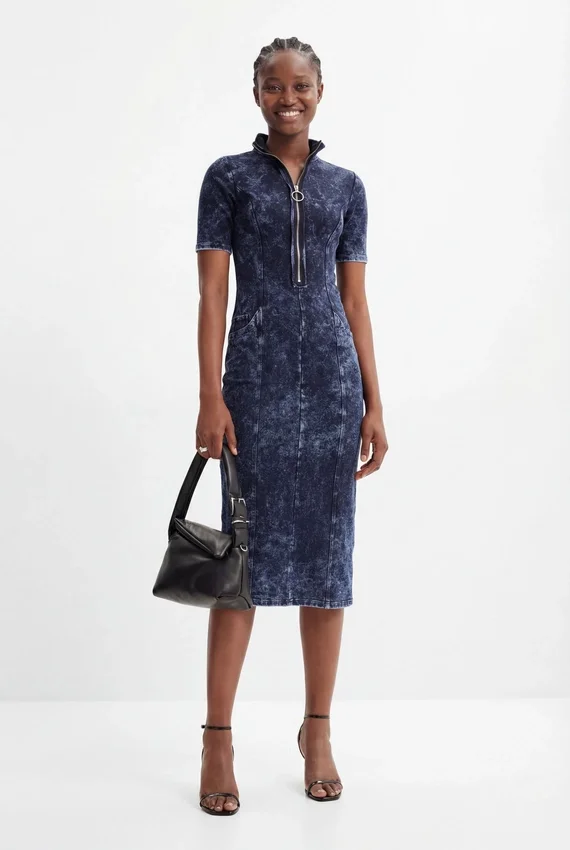 Midi-Kleid mit Reißverschluss Midi-Kleid mit Reißverschluss