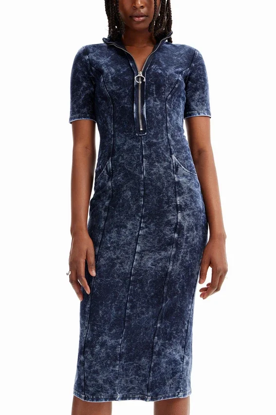 Midi-Kleid mit Reißverschluss Midi-Kleid mit Reißverschluss